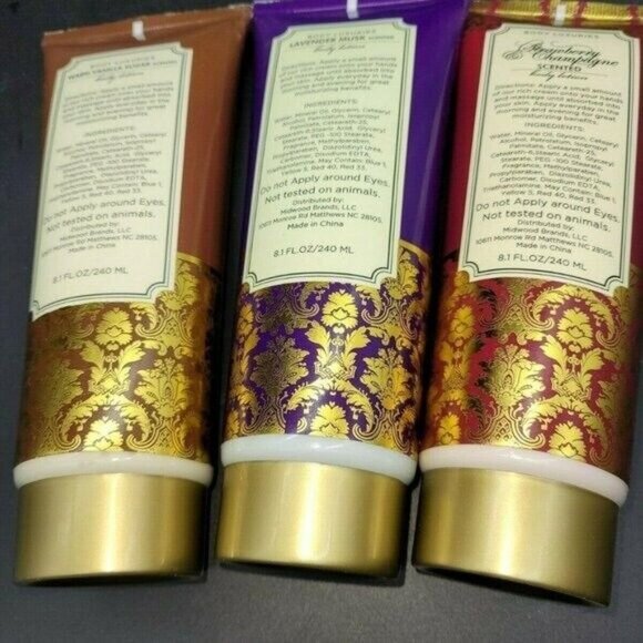Lot of 3 BODY LUXURIES Scented Body Lotion 8.1 oz ea (24.3 oz total) - Picture 2 of 6